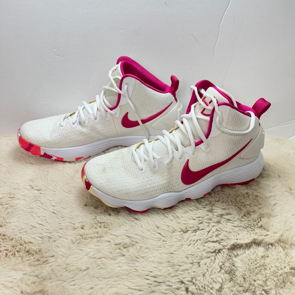Nike Hyperdunk 2017 TB Kay Yow Basketball‎ Shoes White Pink Size 11 Womens